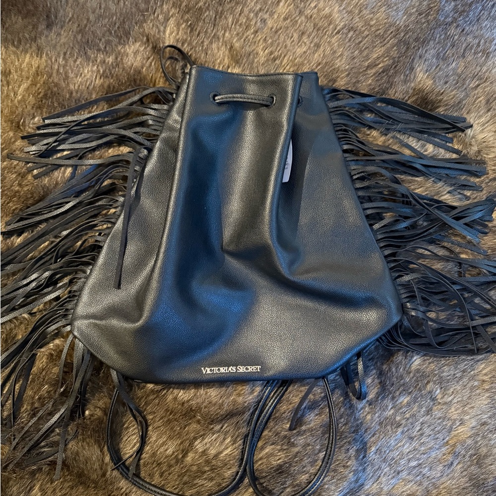 Victoria's Secret Limited Release Black Fringe Backpack